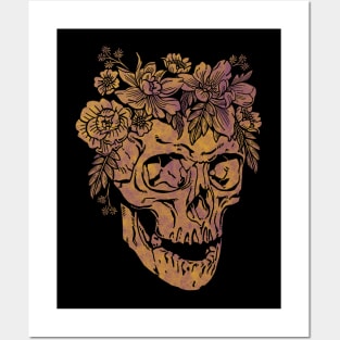 Flower Skull Posters and Art